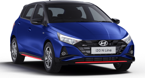 i20 N LineThunder Blue with Abyss Black