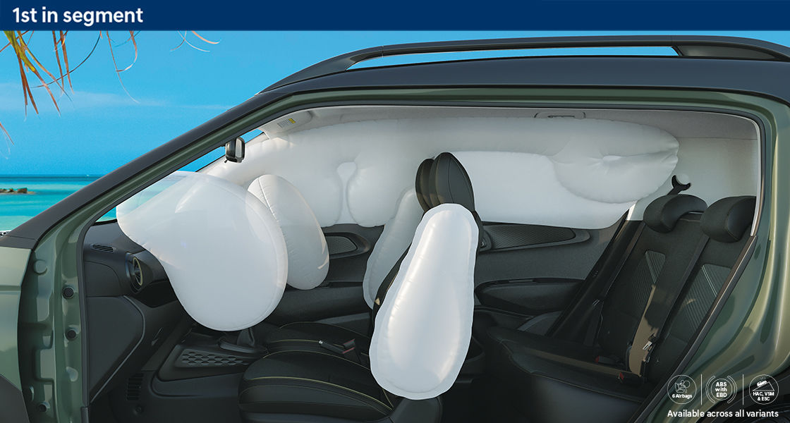 6 Airbags standard (driver, passenger, side & curtain)