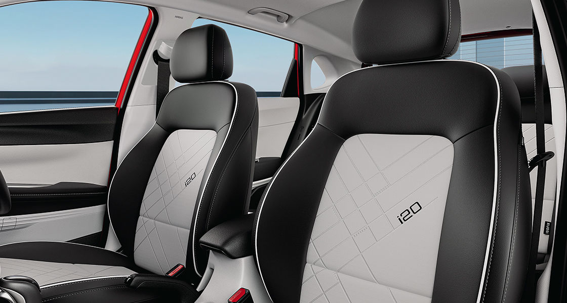 Dual tone seats with i20 branding